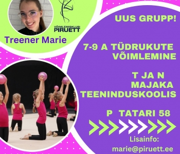 UUS RÜHM! 7-9 a Majaka 2 - Tallinna  Teeninduskoolis