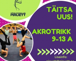 Täiesti uus grupp akrotrikkide huvilistele!