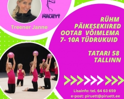 Rühm PÄIKESEKIIRED ootab  7-10 a tüdrukuid võimlema